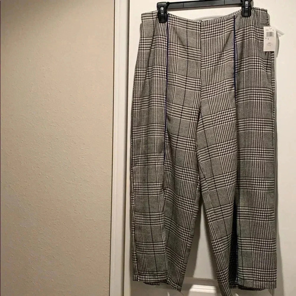 June & Hudson Tweed Pants Large NWT - Picture 1 of 9